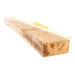 10 x Traverses en chêne 1200 x 200 x 100 mm (Non traité) – Image 3