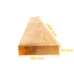 Lot de 30 x Planches de Chêne – 2400 x 250 x 50 mm