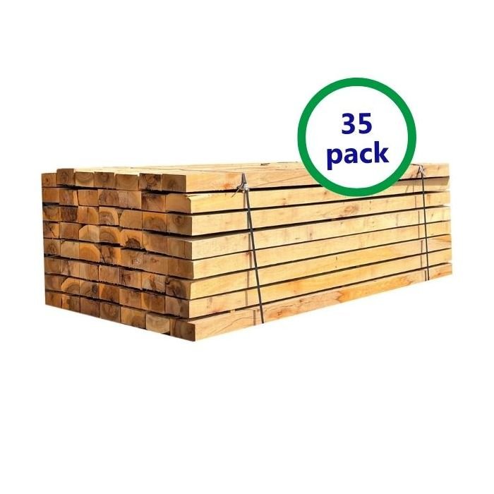 Traverses-CEMS1 Pack de 35 mini traverses de bois en chêne (non traité) | L: 2,4 m – Image 1